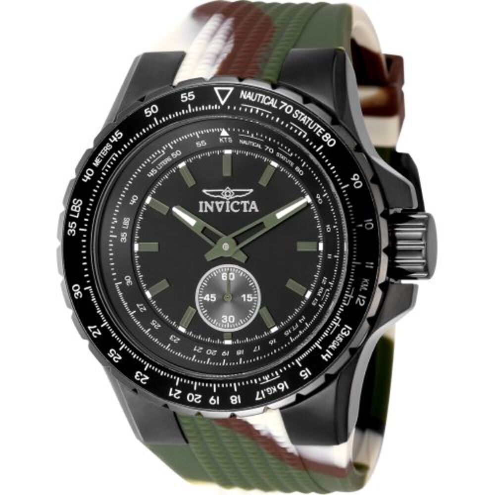 Invicta Men's Aviator Black Dial Watch - 49320